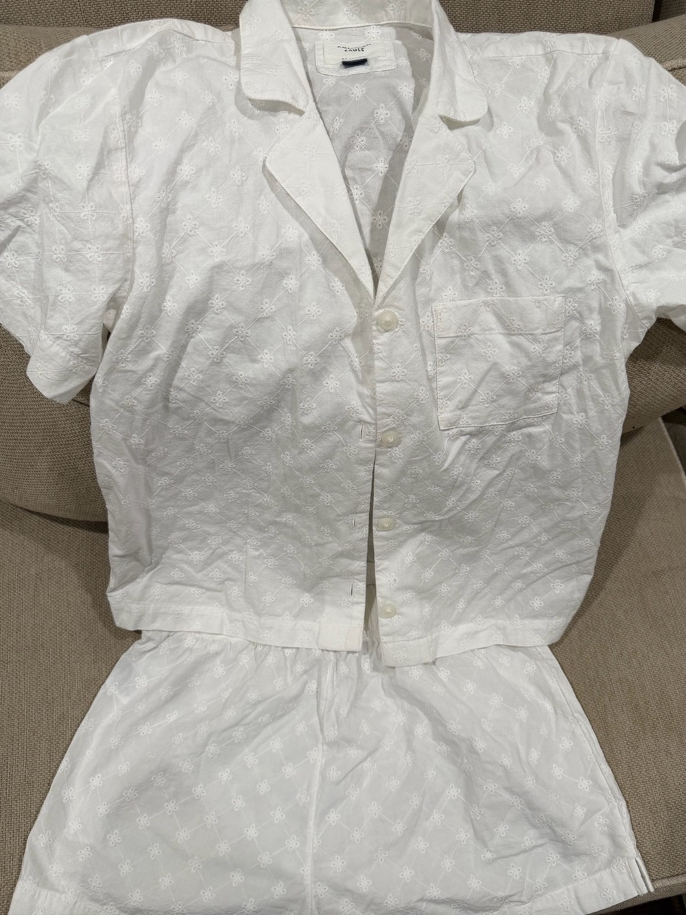 American Eagle White Pajama Set